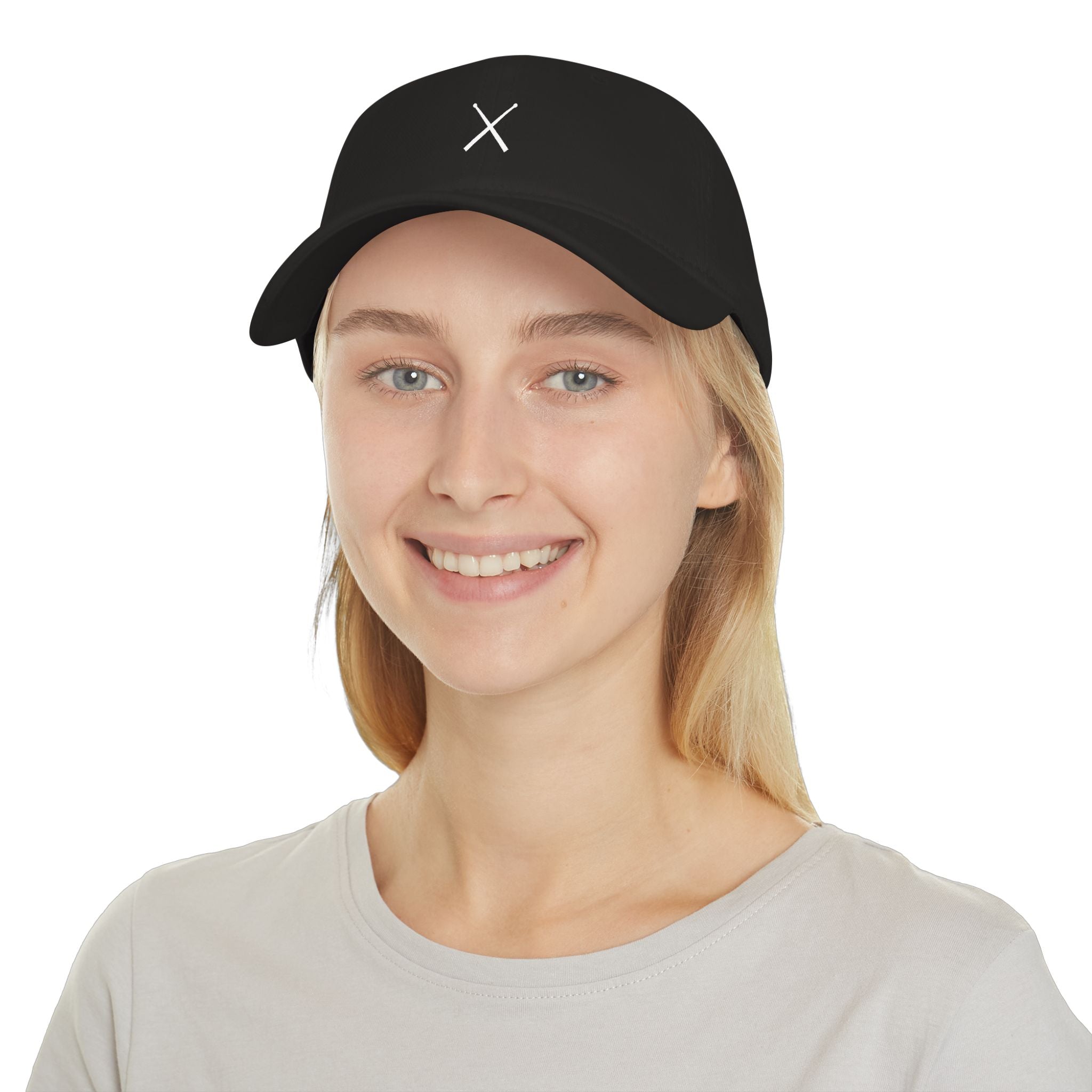 Black Baseball Cap — Drumsticks
