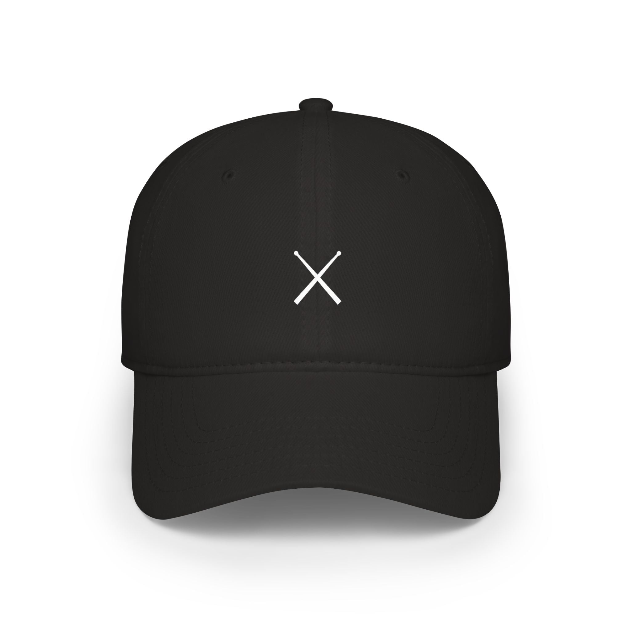 Black Baseball Cap — Drumsticks